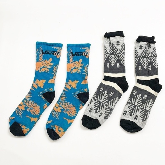 Men’s mixed pattern crew socks - Set of 2 - Picture 2 of 2